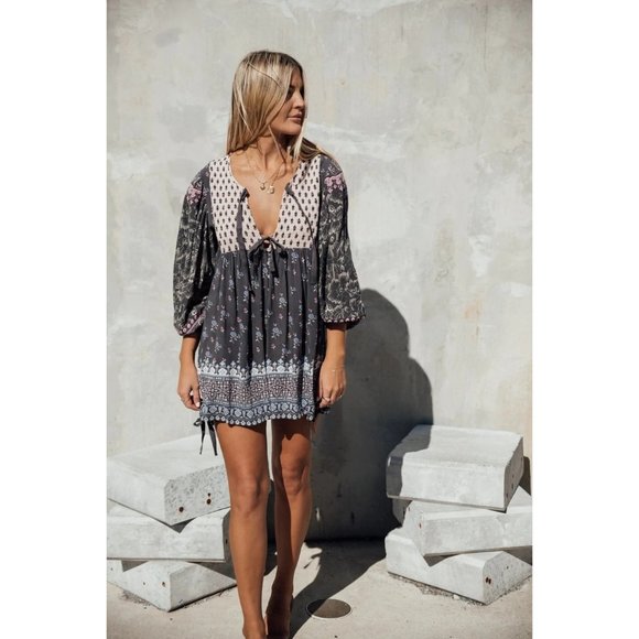 Spell Lions Heart Romper Playsuit Tie Detail Extra Small XS NWOT - Picture 3 of 7